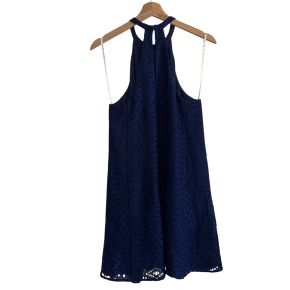 Lilly Pulitzer Quinn Dress Knotty Lace True Navy Women’s size S - Picture 7 of 9
